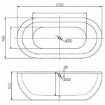 Ванна акриловая Belbagno BB13 Ванна акриловая Belbagno BB13
